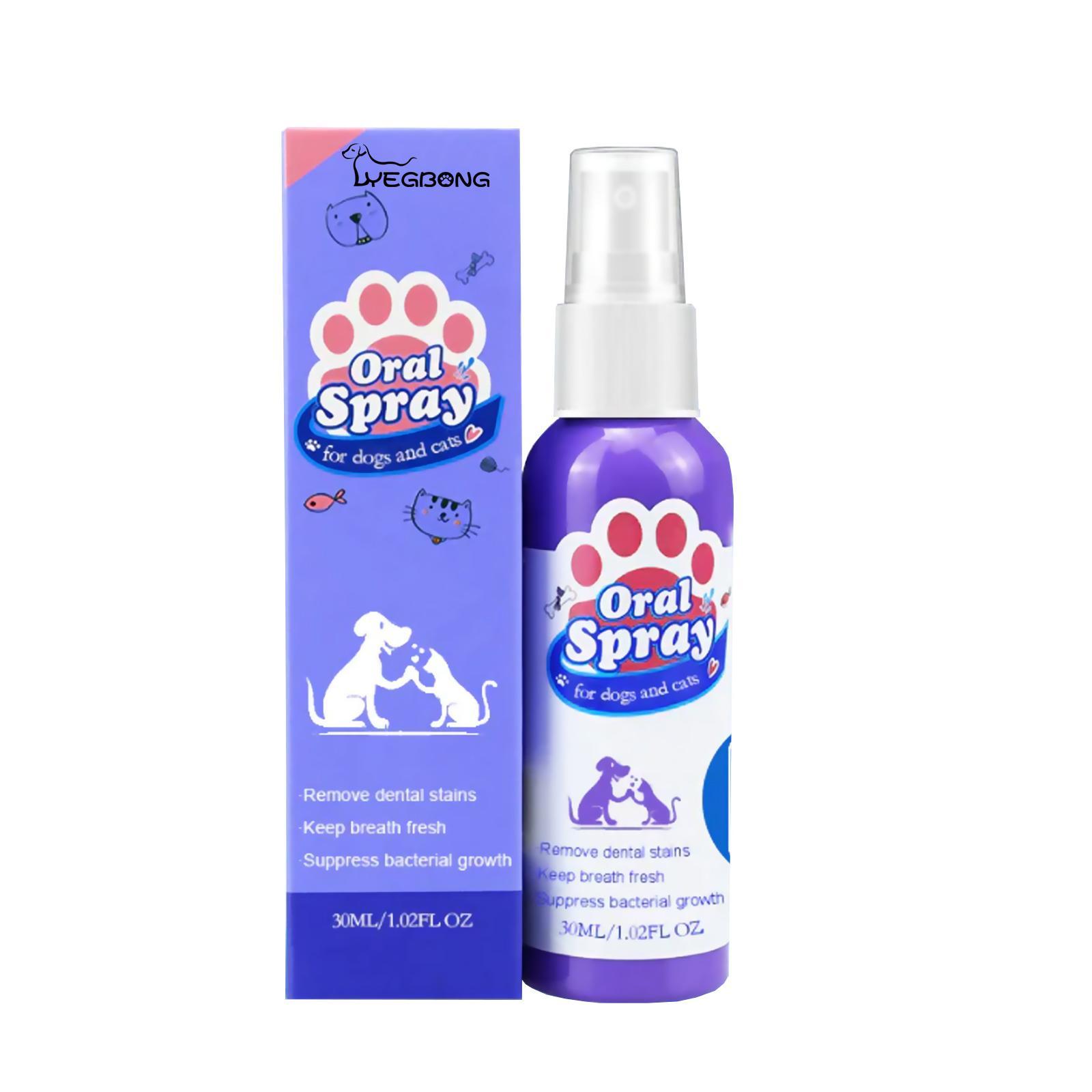 KFX-4530621 Pet Oral Cleaning Spray for Cats and Dogs - Fresh Breath and Gum Care