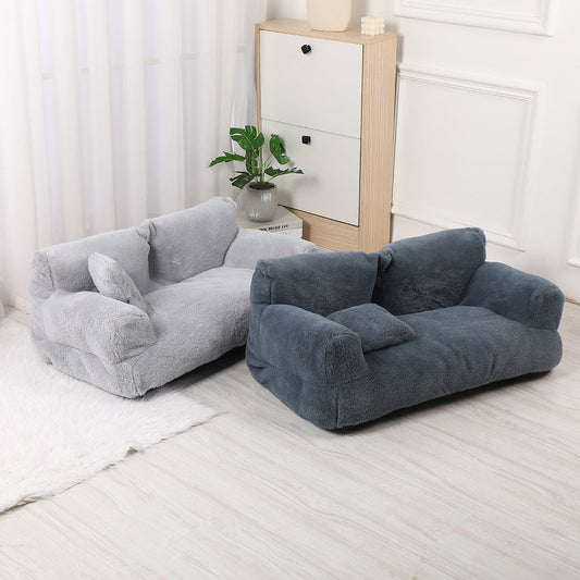 KFX-4534205 Warm Rabbit Plush Sofa Nest for Pets - Multiple Sizes Available