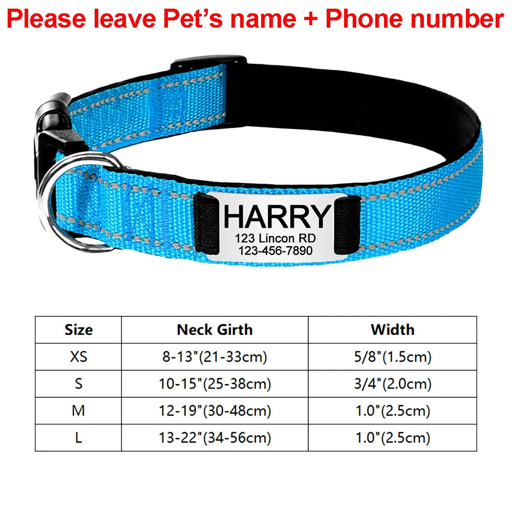 KFX-4534589 Adjustable Cloth Dog Collar in Multiple Colors