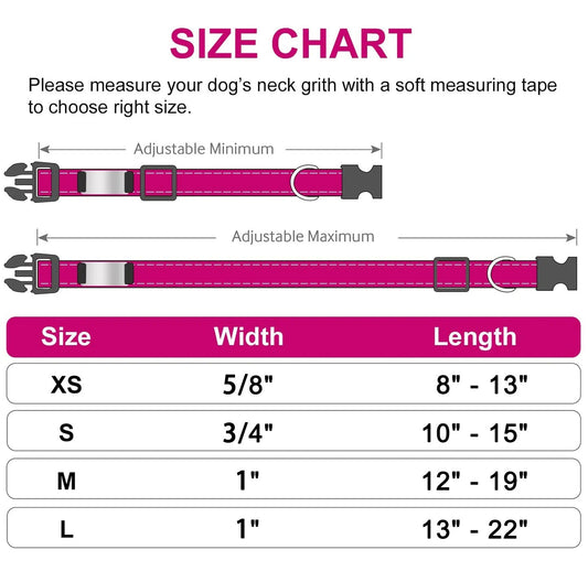 KFX-4534589 Adjustable Cloth Dog Collar in Multiple Colors