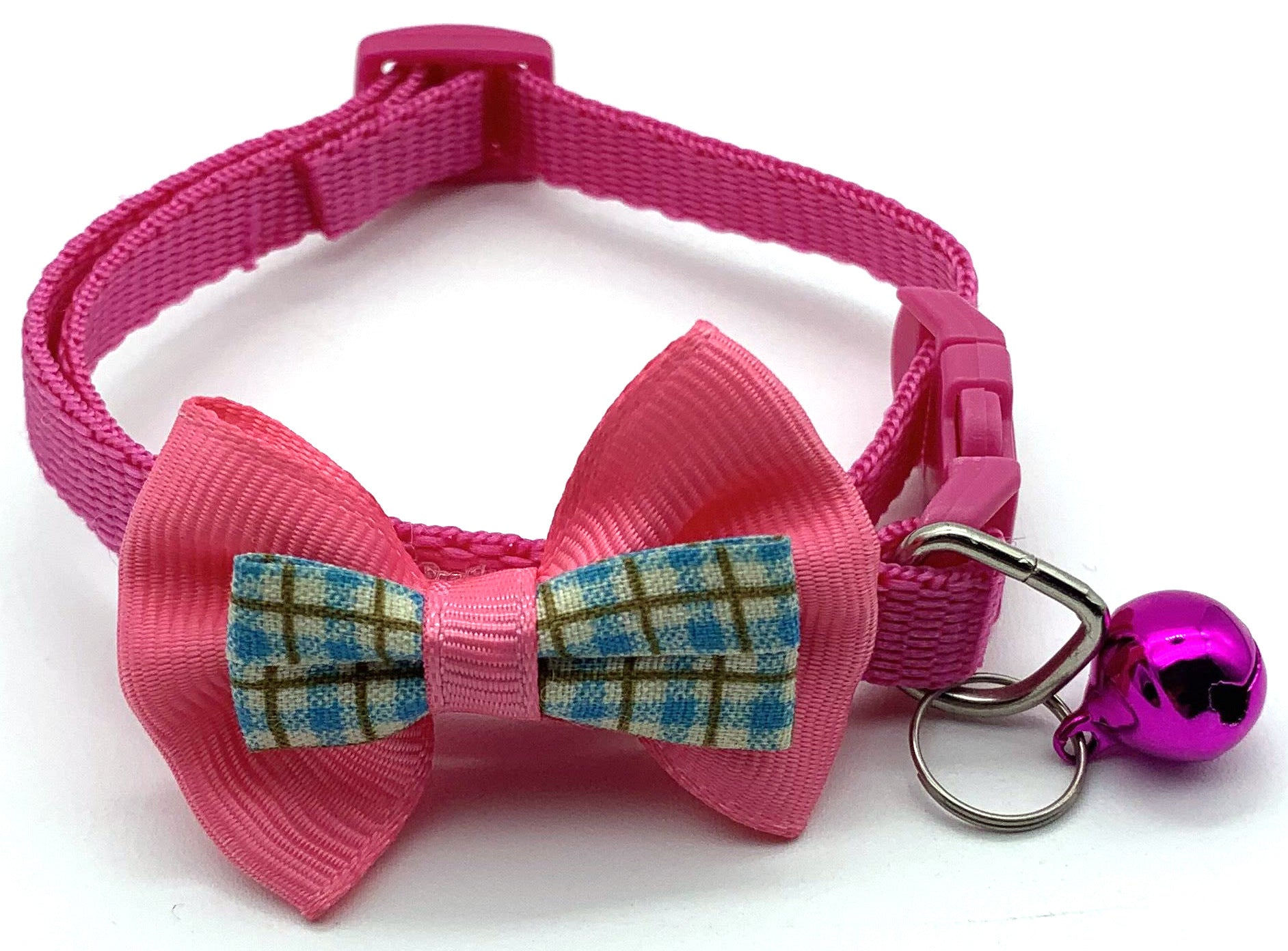 KFX-4534717 Plaid Bow Collar for Cats – Casual Style, Universal Fit, Durable Polypropylene Material