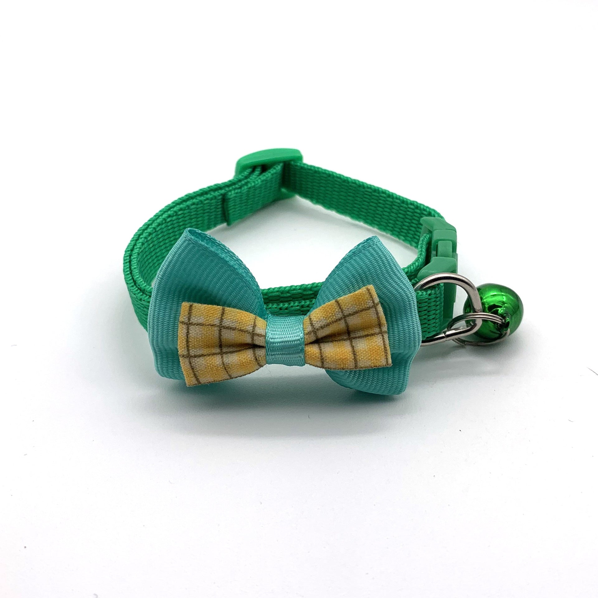 KFX-4534717 Plaid Bow Collar for Cats – Casual Style, Universal Fit, Durable Polypropylene Material