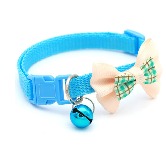 KFX-4534717 Plaid Bow Collar for Cats – Casual Style, Universal Fit, Durable Polypropylene Material