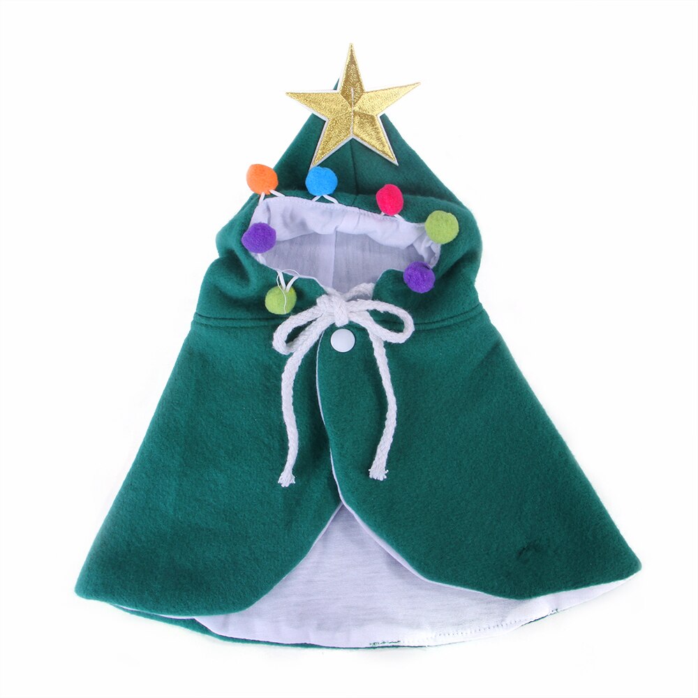 KFX-4536893 Cozy Velvet Halloween Cat Cloak in Red and Green - Sizes S, M, L