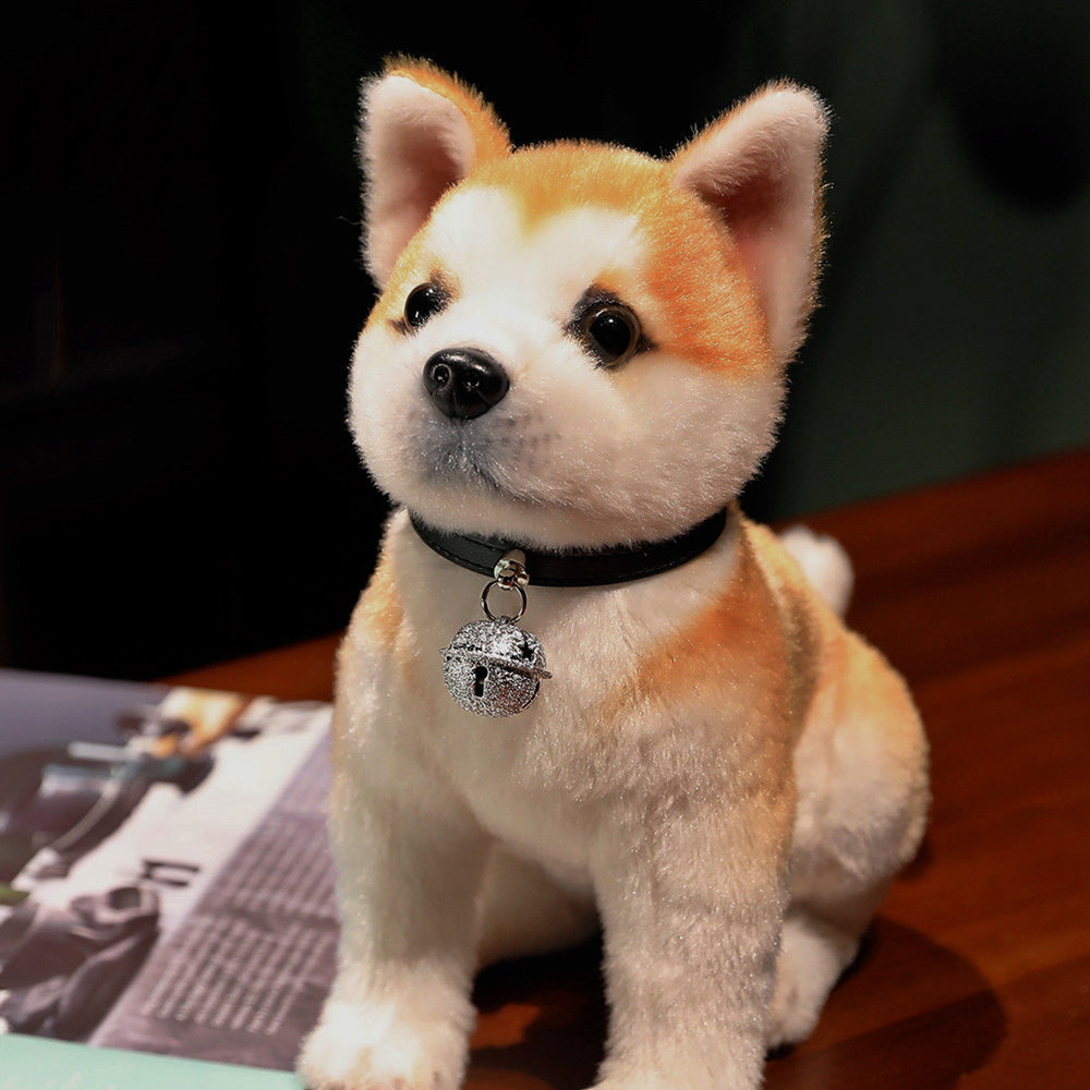 KFX-4538173 Akita Plush Toy in Various Poses: Lying, Sitting, and Standing Options
