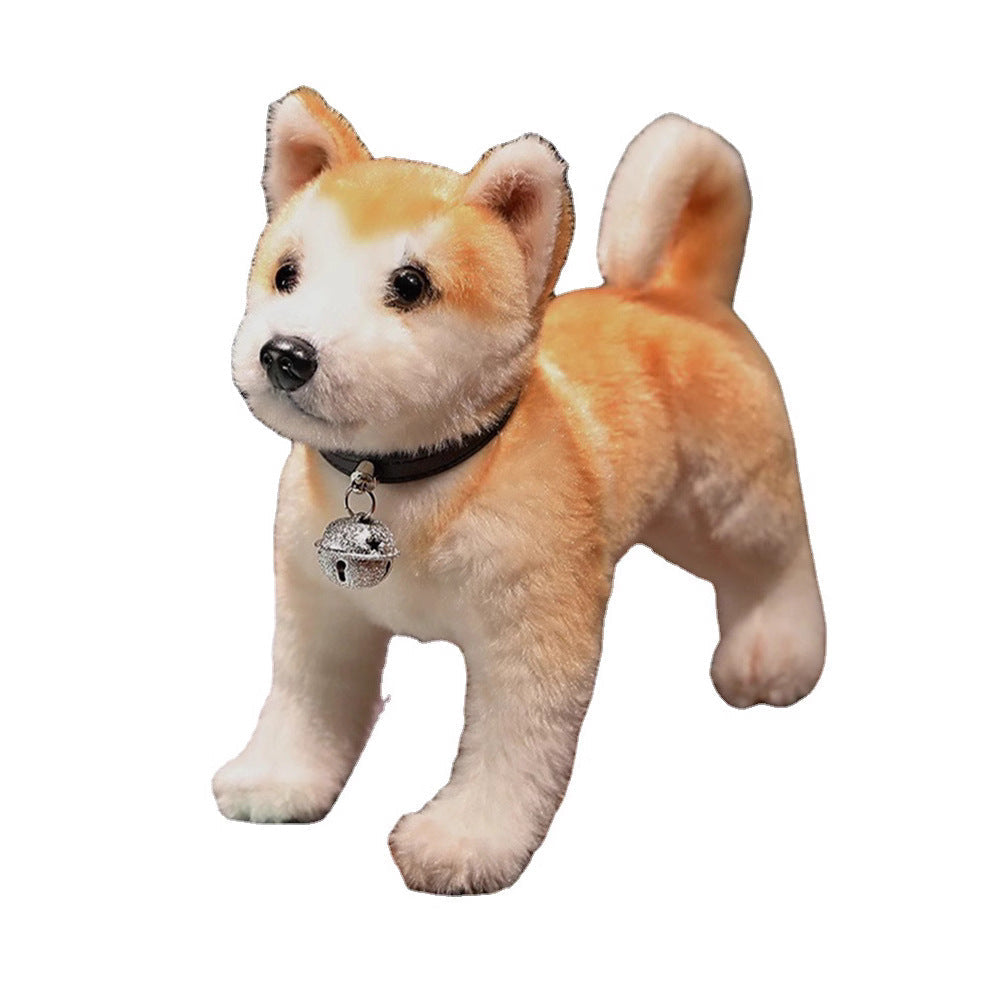 KFX-4538173 Akita Plush Toy in Various Poses: Lying, Sitting, and Standing Options