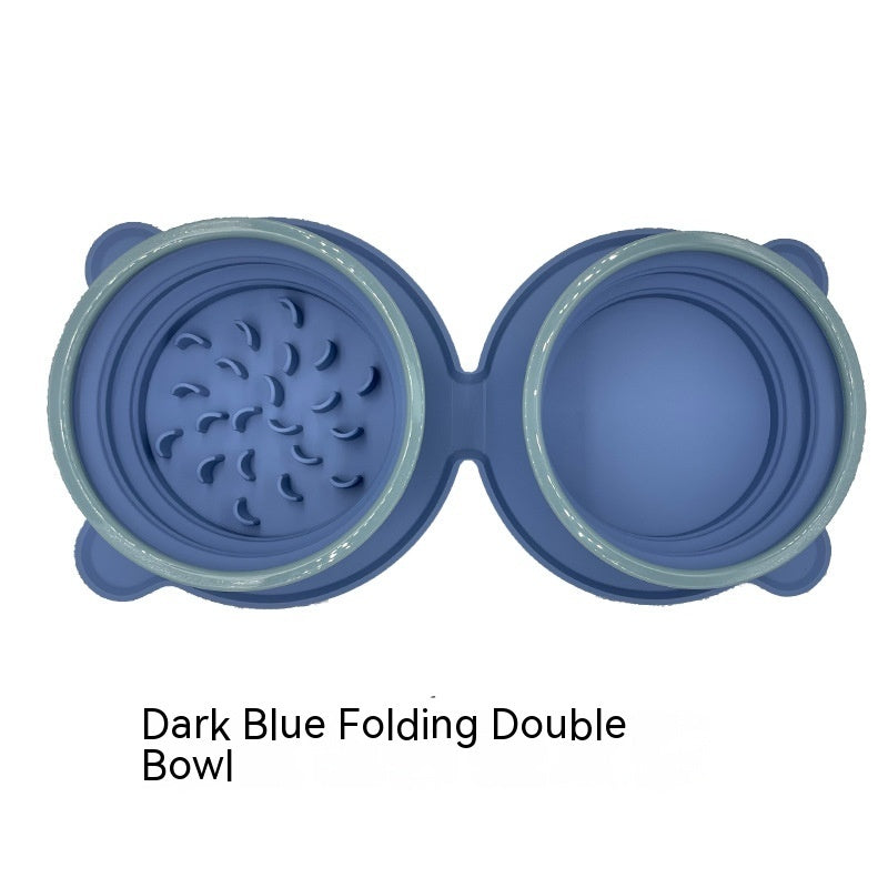 KFX-4538685 Collapsible Silicone Dog and Cat Bowls - Non-Slip Folding Pet Food and Water Bowls for Travel