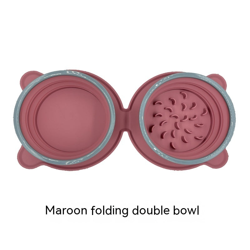KFX-4538685 Collapsible Silicone Dog and Cat Bowls - Non-Slip Folding Pet Food and Water Bowls for Travel
