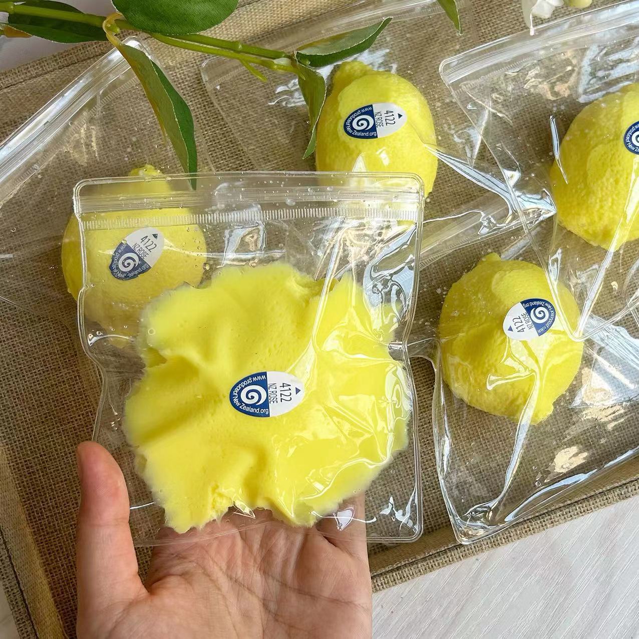 KFX-4539325 Silicone Lemon Squeeze Toy for Stress Relief and Sensory Play