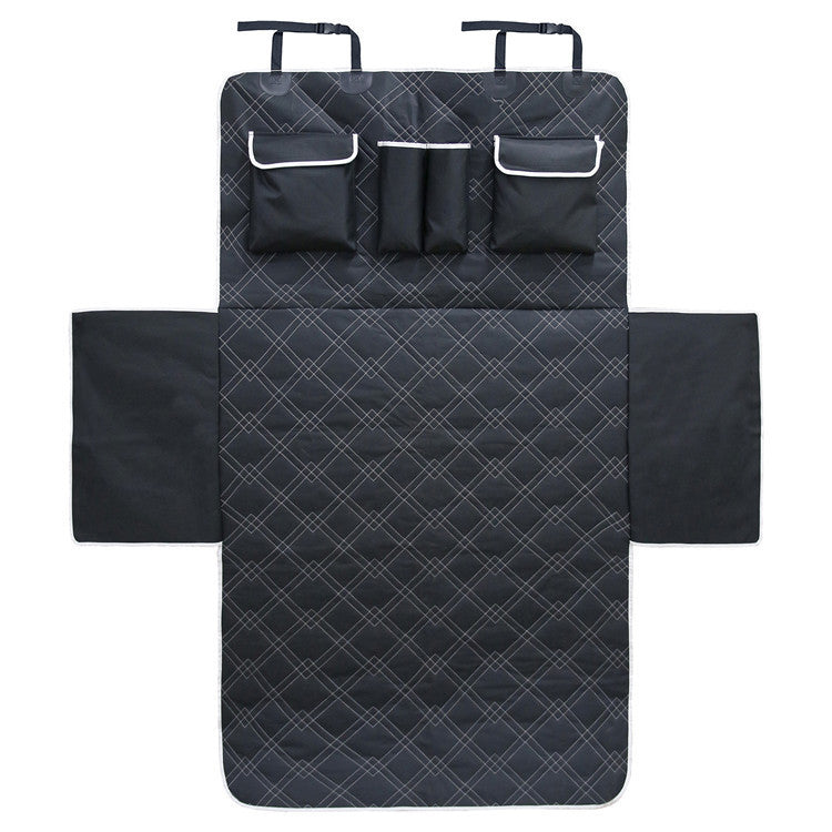 KFX-4540349 Car Pet Supplies Anti-Dirty Dog Mat - Oxford Cloth, Black, 187.5 x 102.5 cm, Easy to Clean