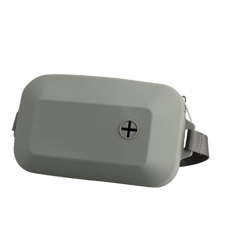 KFX-4540733 Silicone Portable Dog Food Waist Bag - Military Green, Light Blue, Lotus Pink, Black, Khaki Options