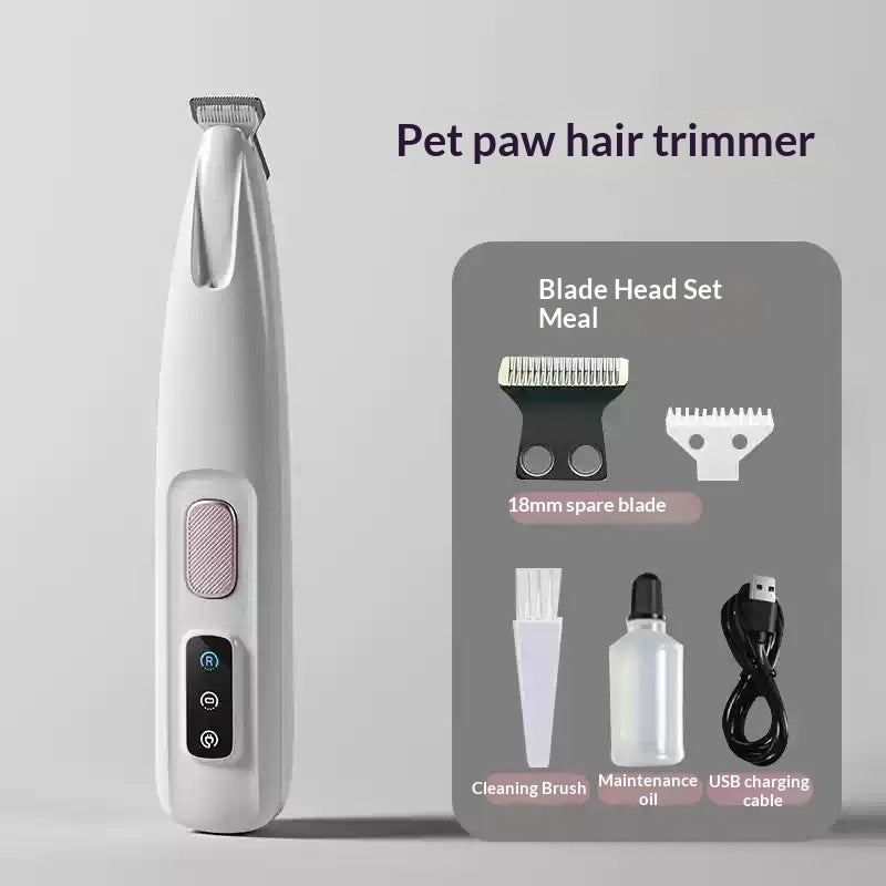 KFX-4542269 Silent Nail Trimming Kit for Cats with LED Display and Washable Blades