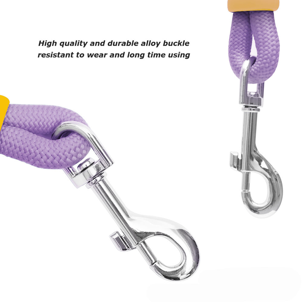 KFX-4544061 Durable Nylon Pet Traction Leash with Comfortable Foam Handle, 140cm Length, Anti-Slip Design