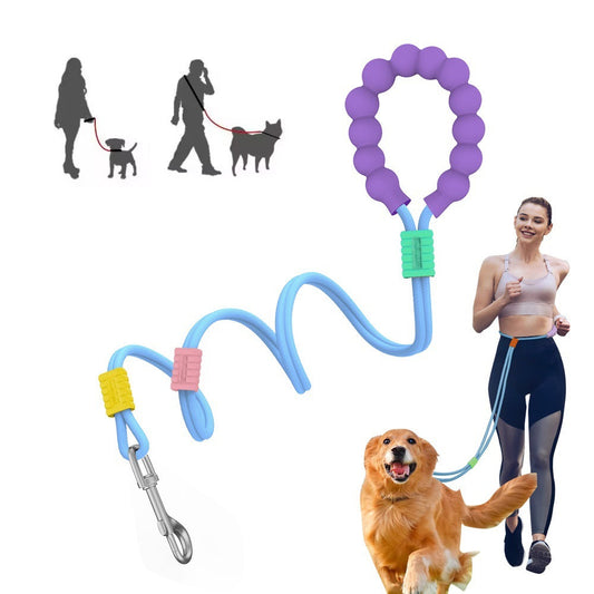 KFX-4544061 Durable Nylon Pet Traction Leash with Comfortable Foam Handle, 140cm Length, Anti-Slip Design