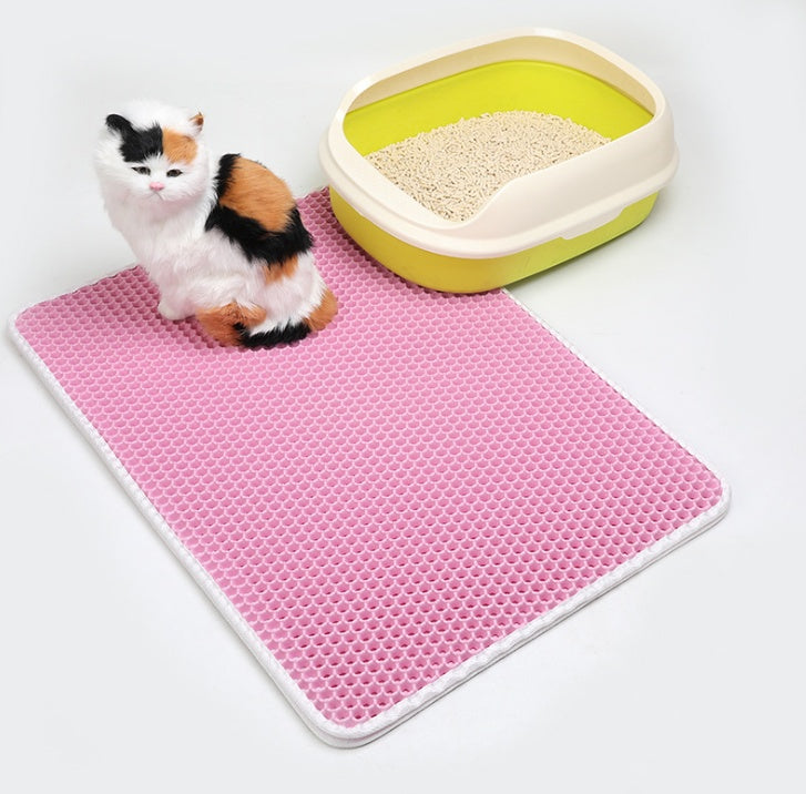 KFX-4546109 EVA Double Cat Litter Mat - Dirtproof, Easy to Clean, Cozy Environment for Cats