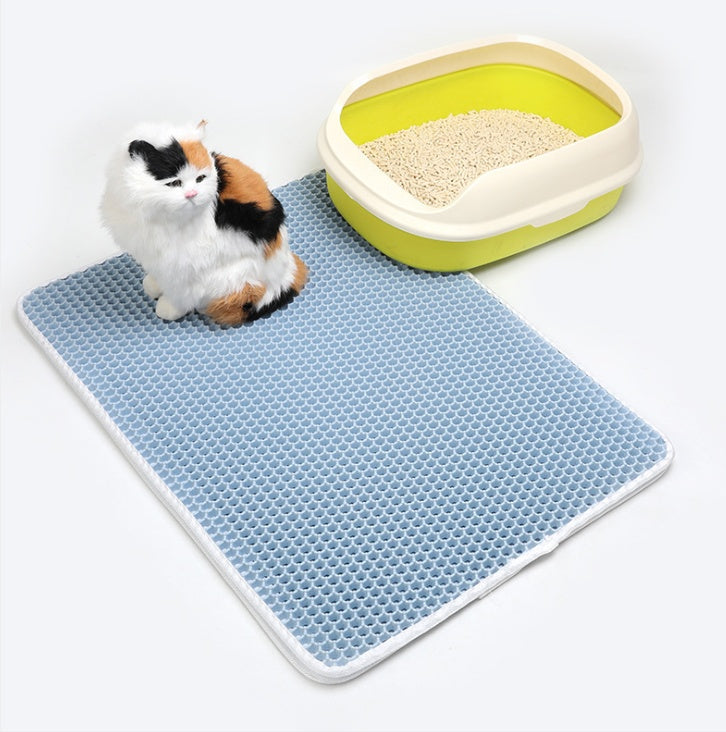 KFX-4546109 EVA Double Cat Litter Mat - Dirtproof, Easy to Clean, Cozy Environment for Cats