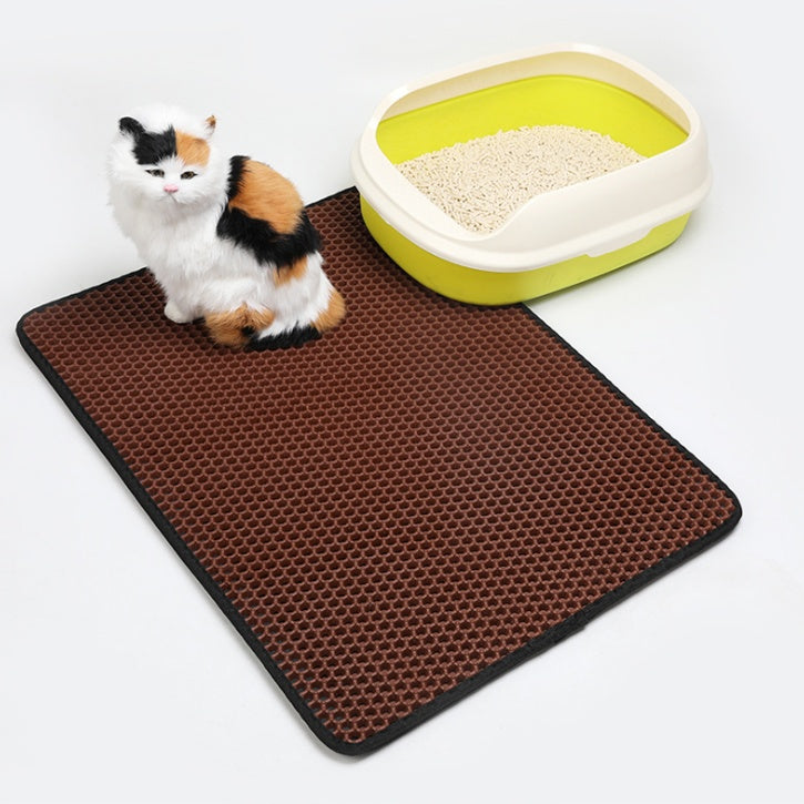 KFX-4546109 EVA Double Cat Litter Mat - Dirtproof, Easy to Clean, Cozy Environment for Cats