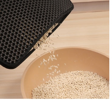 KFX-4546109 EVA Double Cat Litter Mat - Dirtproof, Easy to Clean, Cozy Environment for Cats
