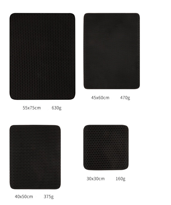 KFX-4546109 EVA Double Cat Litter Mat - Dirtproof, Easy to Clean, Cozy Environment for Cats