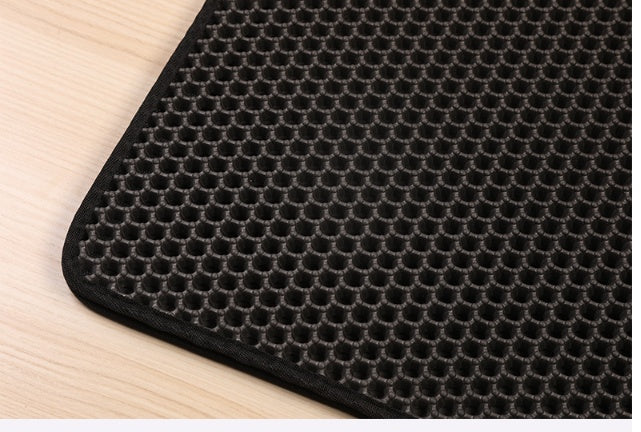 KFX-4546109 EVA Double Cat Litter Mat - Dirtproof, Easy to Clean, Cozy Environment for Cats