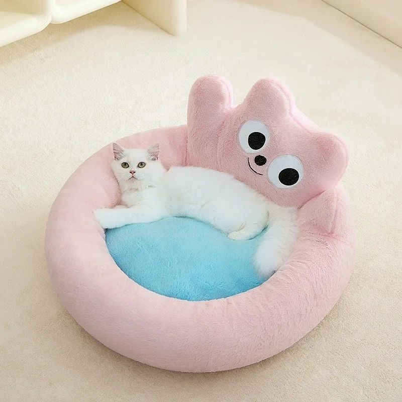 KFX-4548285 Cozy All-Season Cat Nest Cushion Bed for Comfortable Pet Relaxation