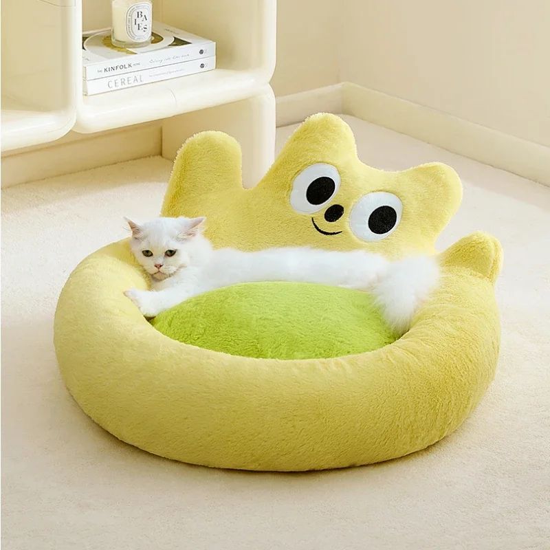 KFX-4548285 Cozy All-Season Cat Nest Cushion Bed for Comfortable Pet Relaxation