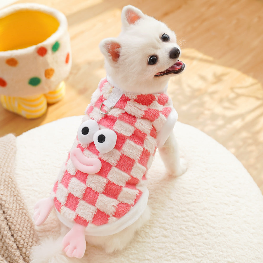 KFX-4548797 Cozy Double and Single Layer Pet Apparel for Dogs and Cats in Fun Colors