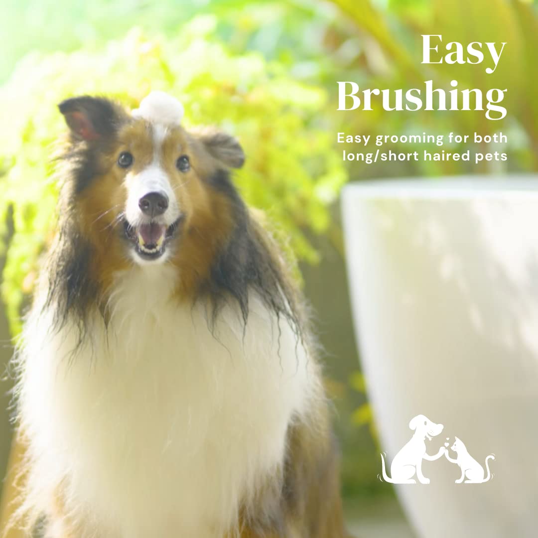 KFX-4551485 Self-Cleaning Slicker Brush for Dogs and Cats - Ergonomic Pet Grooming Tool for Shedding, Matted Hair, and Massage