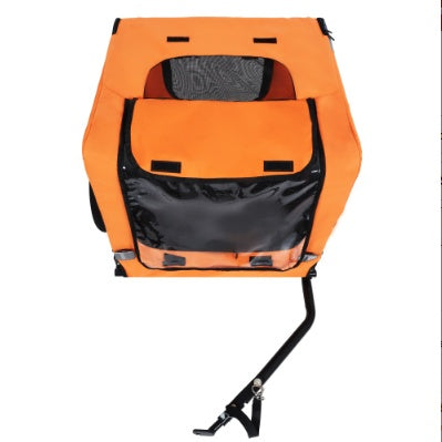 KFX-4551613 Collapsible Pet Bike Trailer with 16-Inch All-Terrain Wheels and Universal Hitch for Bicycles - Convenient Dog Cargo Carrier