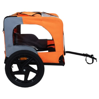 KFX-4551613 Collapsible Pet Bike Trailer with 16-Inch All-Terrain Wheels and Universal Hitch for Bicycles - Convenient Dog Cargo Carrier
