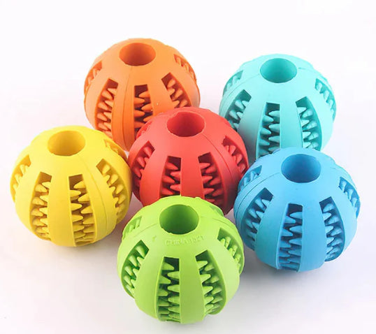 KFX-4552637 Bite Resistant Rubber Watermelon Ball for Dogs - Multi-Color Pet Toy