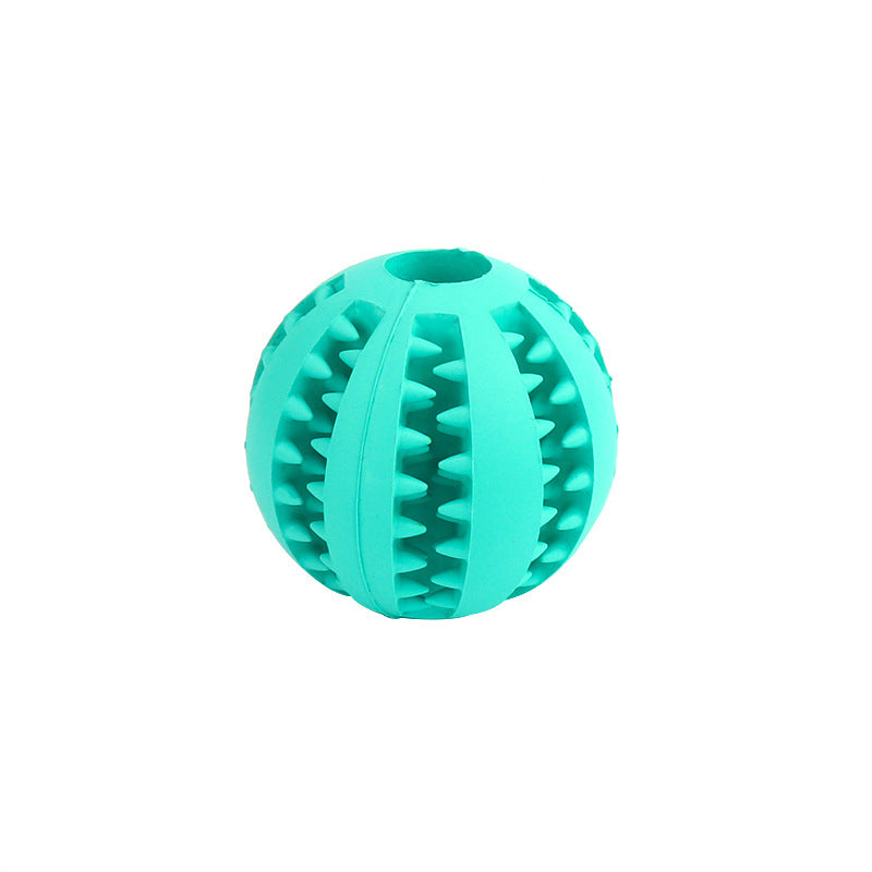 KFX-4552637 Bite Resistant Rubber Watermelon Ball for Dogs - Multi-Color Pet Toy