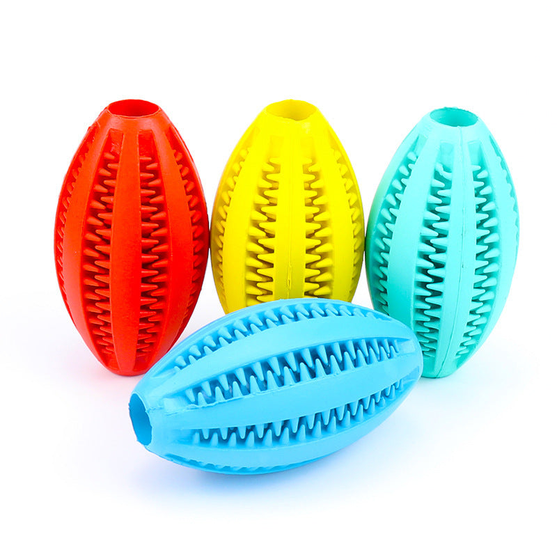 KFX-4552637 Bite Resistant Rubber Watermelon Ball for Dogs - Multi-Color Pet Toy
