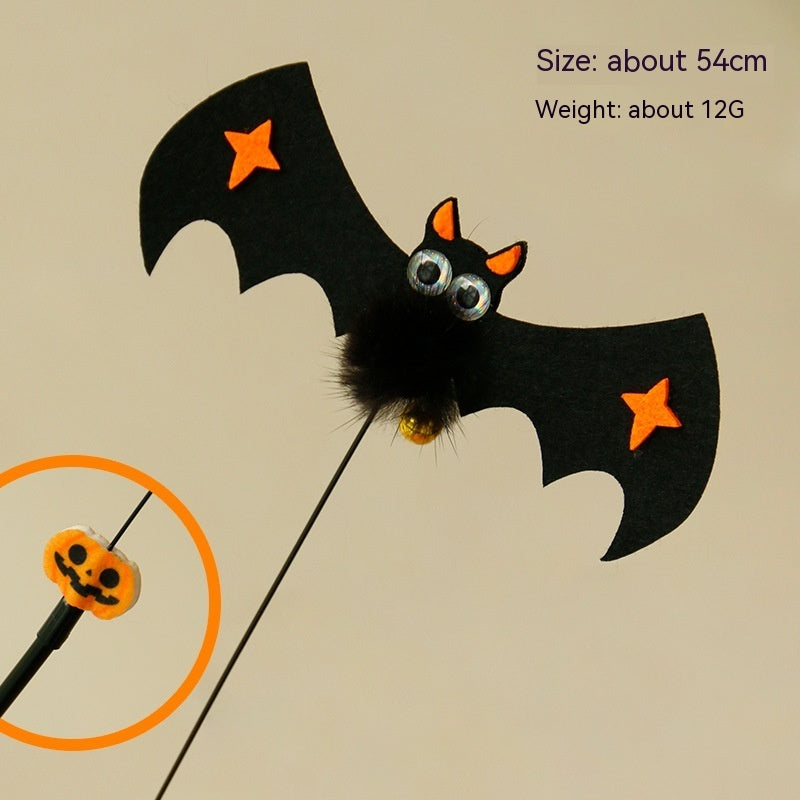 KFX-4554813 Lengthened Cat Teaser with Halloween Bell Tassel in Fun Designs
