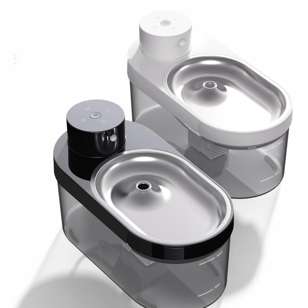 KFX-4555837 Wireless Stainless Steel Pet Water Dispenser with Battery and Electricity Separation for Dogs and Cats