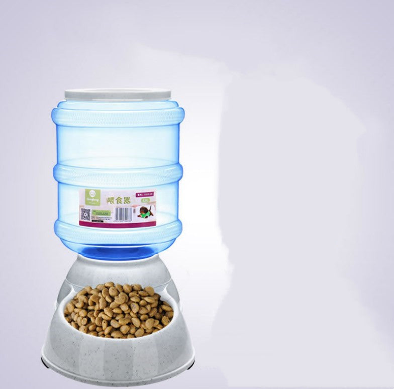 KFX-4555965 Automatic Pet Feeder and Water Dispenser for Cats and Dogs - Large Capacity, Removable and Washable Design