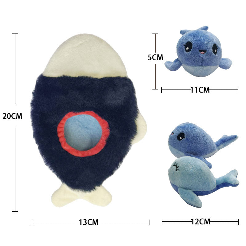 KFX-4558397 Plush Chew Toy with Sound and Food Hiding Feature for Dogs