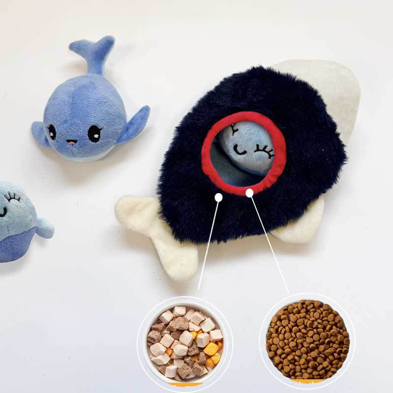 KFX-4558397 Plush Chew Toy with Sound and Food Hiding Feature for Dogs