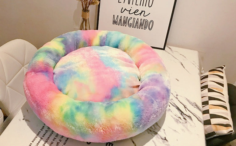 KFX-4559805 Cozy Cotton Pet Rainbow Nest for Cats and Dogs in Various Sizes
