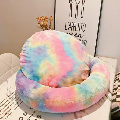 KFX-4559805 Cozy Cotton Pet Rainbow Nest for Cats and Dogs in Various Sizes