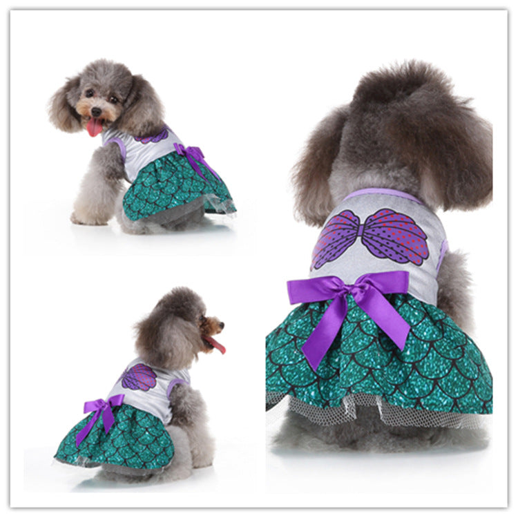 KFX-4559933 Festive Christmas Pet Skirt - Funny Polyester Outfit for All Pets