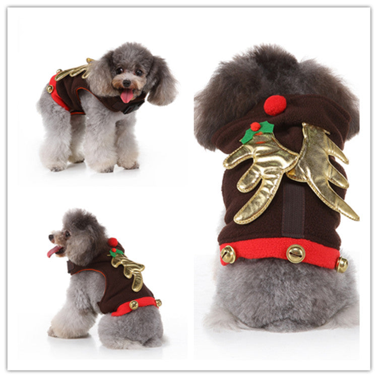 KFX-4559933 Festive Christmas Pet Skirt - Funny Polyester Outfit for All Pets
