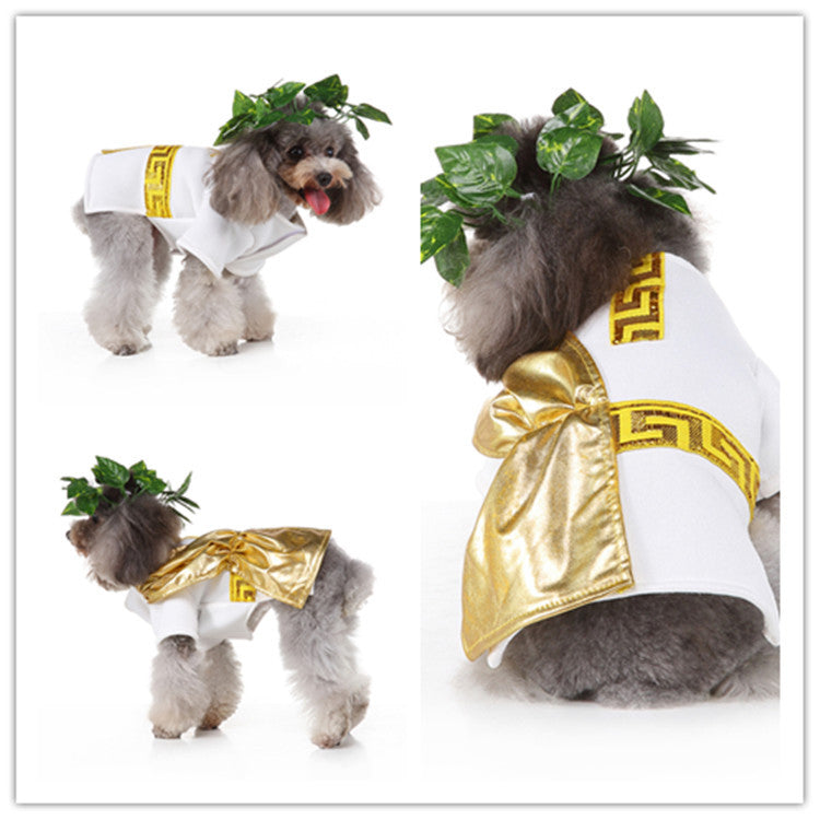 KFX-4559933 Festive Christmas Pet Skirt - Funny Polyester Outfit for All Pets