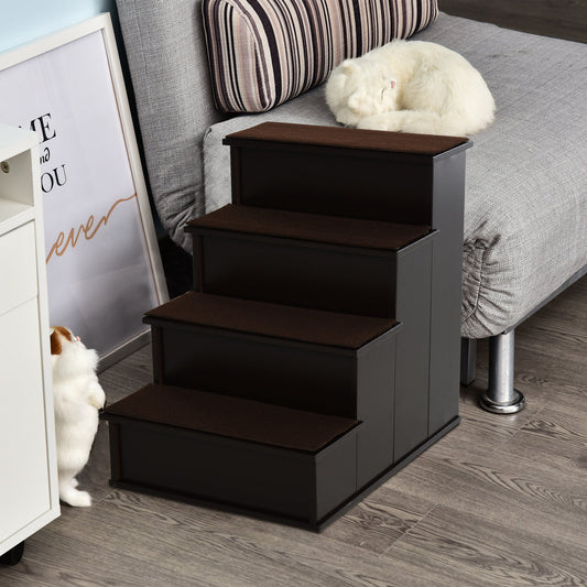 KFX-4561213 Pet Stairs for Small Dogs - 4-Step Cushioned Steps for Easy Access to Beds and Couches