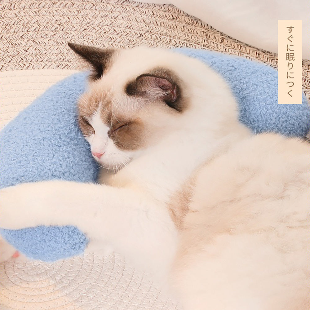 KFX-4563005 Ultra-Soft U-Shaped Cat Pillow with Adjustable Collar for Cervical Support and Comfort