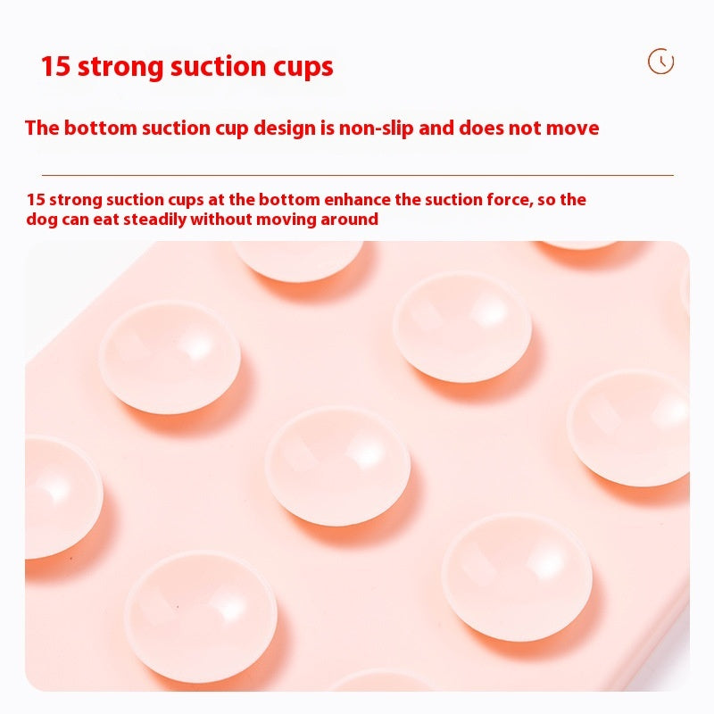 KFX-4566333 Silicone Pet Licking Mat with Suction Cups for Slow Feeding and Anti-Choking
