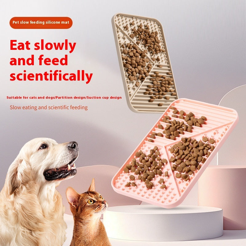 KFX-4566333 Silicone Pet Licking Mat with Suction Cups for Slow Feeding and Anti-Choking