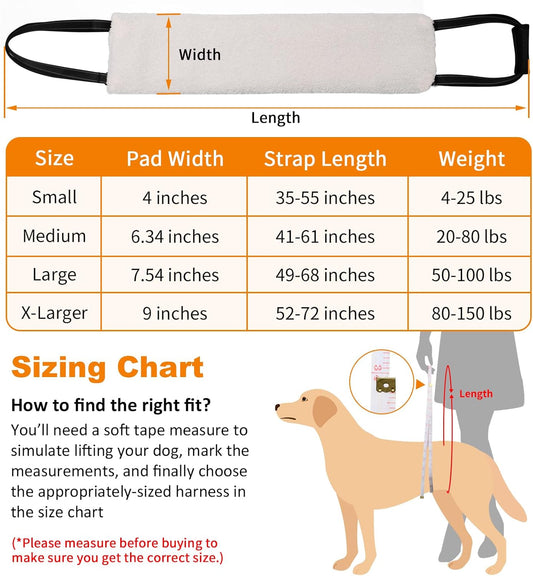 KFX-4568765 Supportive Dog Lifting Sling for Mobility Aid - Comfortable Hip and Hind Leg Assistance for Aging Dogs