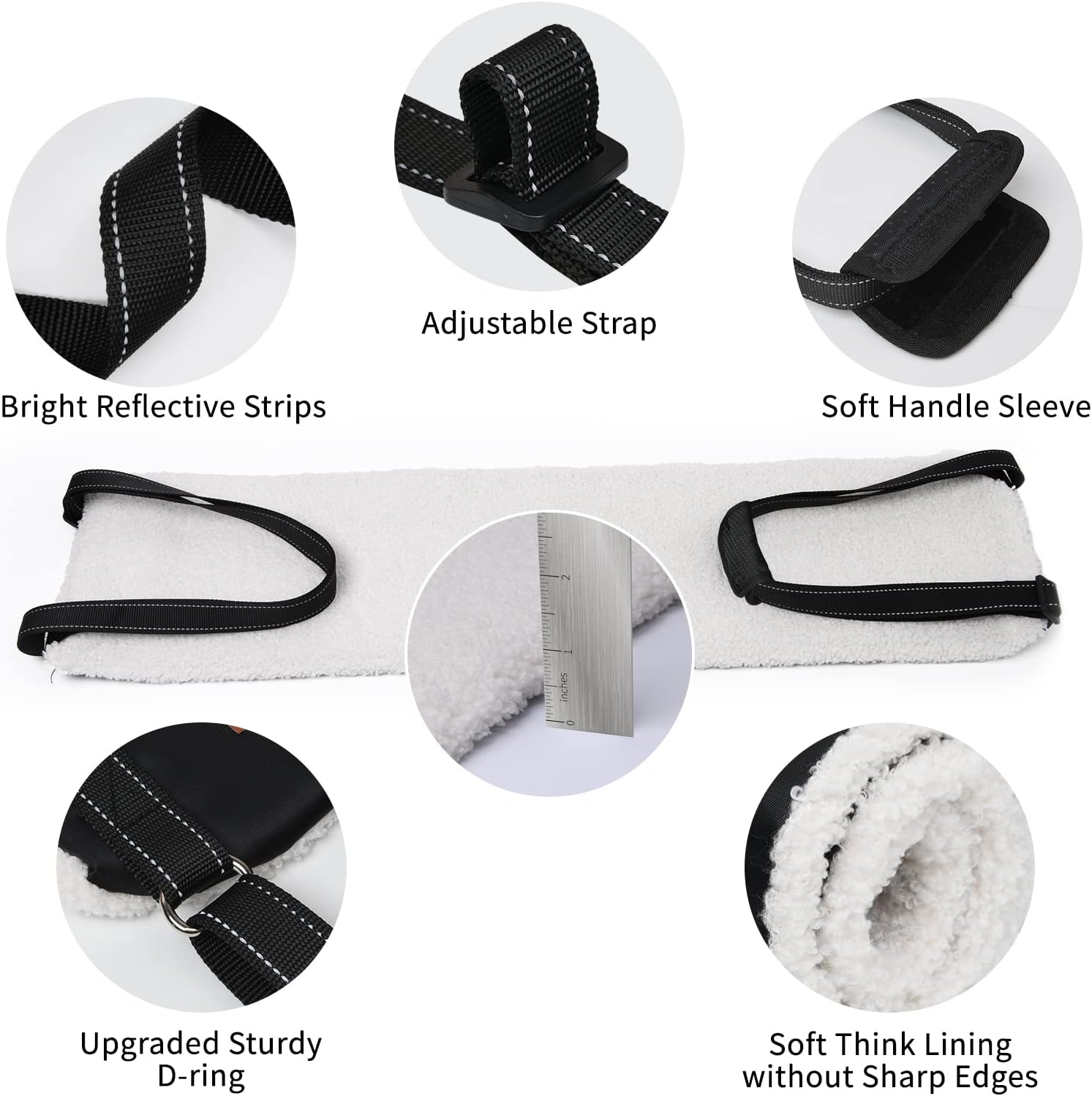 KFX-4568765 Supportive Dog Lifting Sling for Mobility Aid - Comfortable Hip and Hind Leg Assistance for Aging Dogs
