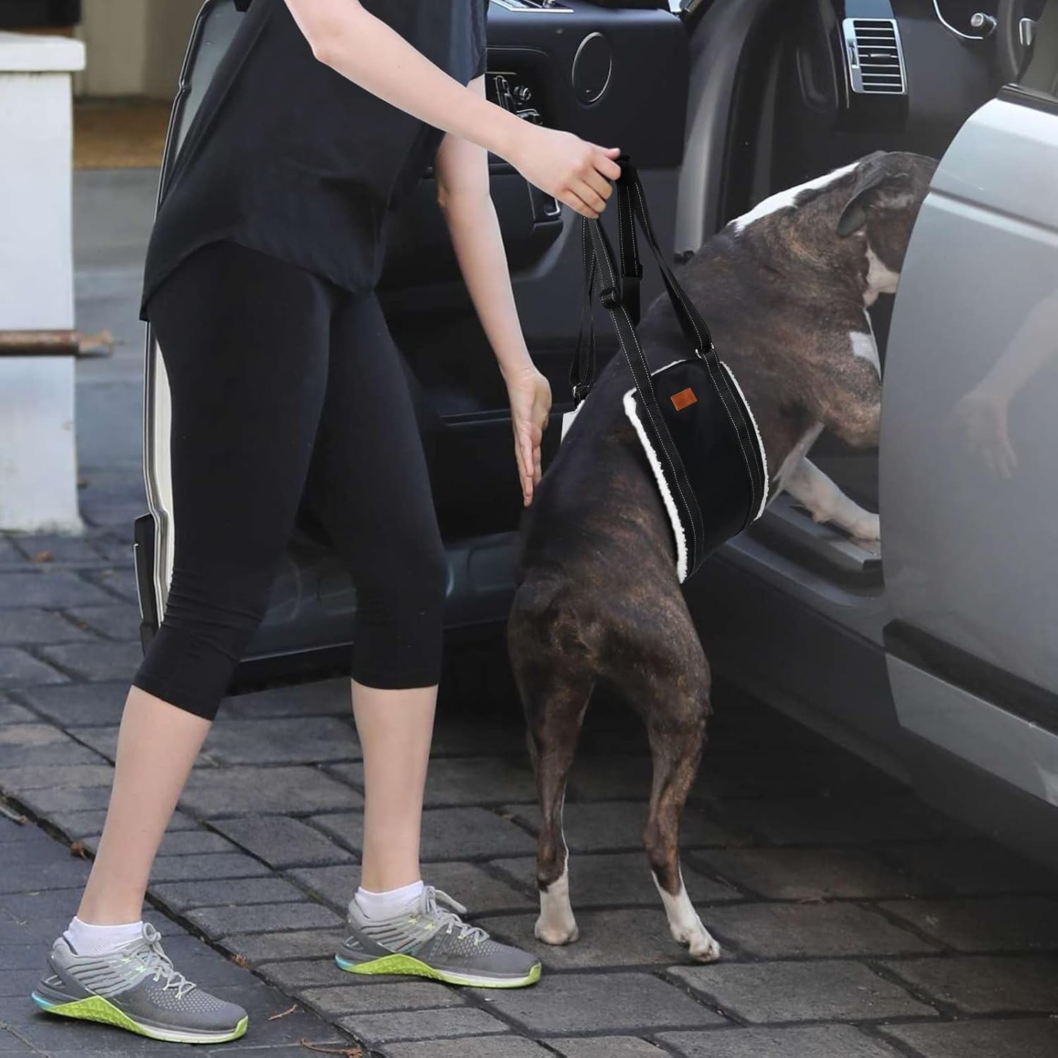 KFX-4568765 Supportive Dog Lifting Sling for Mobility Aid - Comfortable Hip and Hind Leg Assistance for Aging Dogs